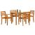 Set de dining pentru grădină 5 pcs Lemn natural 85 x 85 x 75 cm GartenMobel Dekor