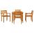Set de dining pentru grădină 5 pcs Lemn natural 85 x 85 x 75 cm GartenMobel Dekor