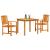 Set luat masa în aer liber 3 pcs Lemn natural 90 x 90 x 74 cm GartenMobel Dekor