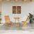 Set Bistro Pliabil Manual 3 pcs Acacia natural 60 x 60 x 75 cm GartenMobel Dekor