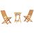 Set Bistro Pliabil Manual 3 pcs Acacia natural 60 x 60 x 75 cm GartenMobel Dekor
