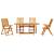 Set mese exterioare Manual 5 pcs Lemn Natural Mare GartenMobel Dekor