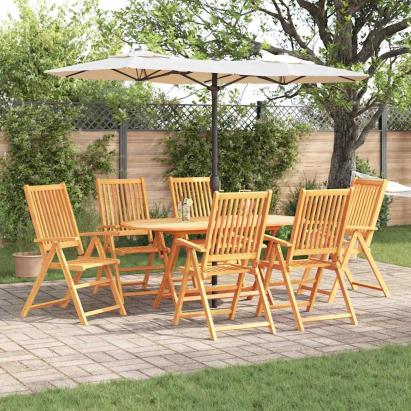 Set de Dining pentru Exterior 7 pcs Culoare lemn de acacia Mari GartenMobel Dekor