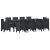 Set Masă Grădină 11 pcs Antracit 250 x 100 x 73 cm Poliratan GartenMobel Dekor