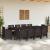 Set dining grădină 11 pcs Maro 250 x 100 x 73 cm Poliratan GartenMobel Dekor