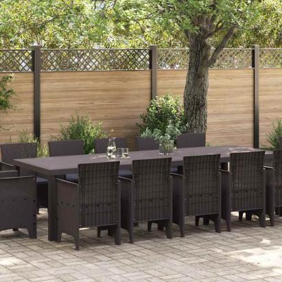 Set de masă de grădină cu perne 13 pcs Maro și Antracit GartenMobel Dekor