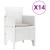 Set masă grădină 15 pcs Alb mare Poliratan GartenMobel Dekor