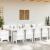 Set de dining pentru grădină 15 pcs Alb 14 locuri Ratan, Metal GartenMobel Dekor