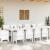 Set de masă de grădină 15 pcs Alb mare Ratan plastic și metal GartenMobel Dekor
