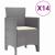 Set mese grădină 15 pcs Gri deschis Mobilier pentru 14 persoane GartenMobel Dekor