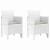 Set mese grădină 3 pcs Alb 100 x 100 x 73 cm Ratan plastic GartenMobel Dekor