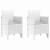 Set de dining pentru grădină 3 pcs Alb 100 x 100 x 73 cm GartenMobel Dekor
