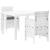 Set de dining pentru grădină 3 pcs Alb 100 x 100 x 73 cm GartenMobel Dekor