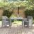 Set mese grădină 3 pcs Gri deschis 100 x 100 x 73 cm Plastic GartenMobel Dekor