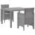 Set mese grădină 3 pcs Gri deschis 100 x 100 x 73 cm Plastic GartenMobel Dekor