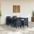Set dining grădină 5 pcs Antracit 150 x 100 x 73 cm Plastic GartenMobel Dekor