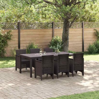 Set de Dining Grădină 7 pcs Maro 200 x 100 x 73 cm GartenMobel Dekor