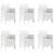 Set de masă pentru grădină 7 pcs Alb 200 x 100 x 73 cm GartenMobel Dekor