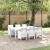 Set Masa Gradina 7 pcs Alb 200 x 100 x 73 cm Poliratan GartenMobel Dekor
