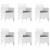 Set de Masă de Grădină 7 pcs Alb 200 x 100 x 73 cm Rattan PE GartenMobel Dekor