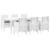 Set de Masă de Grădină 7 pcs Alb 200 x 100 x 73 cm Rattan PE GartenMobel Dekor