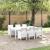 Set Masă Grădină 7 pcs Alb 200 x 100 x 73 cm Poliratan GartenMobel Dekor