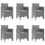 Set masă grădină 7 pcs Gri deschis 200 x 100 x 73 cm Plastic GartenMobel Dekor