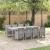 Set Dining Exterior 9 pcs Alb 250 x 100 x 73 cm Ratan plastic GartenMobel Dekor