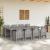 Set de Dining în Aer Liber 9 pcs Alb 250 x 100 x 73 cm Plastic GartenMobel Dekor
