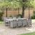 Set de Dining Extern 9 pcs Alb 250 x 100 x 73 cm Rattan poli GartenMobel Dekor