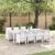 Set Mâncare Grădină 9 pcs Gri deschis 250 x 100 x 73 cm GartenMobel Dekor
