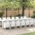 Set dining grădină 15 pcs Alb Mari Ratan GartenMobel Dekor