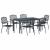 Set dining grădină Manual 7 pcs Antracit Standard Metal GartenMobel Dekor