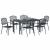 Set dining grădină Manual 7 pcs Antracit Standard Metal GartenMobel Dekor