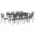 Set de mese 11 piese Manual 11 pcs Gri mare Metal GartenMobel Dekor