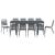 Set de mese 11 piese Manual 11 pcs Gri mare Metal GartenMobel Dekor