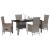 Scaune Exterioare 5 pcs Gri Gri închis 160 x 80 x 73 cm GartenMobel Dekor