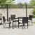 Set de scaune de grădină 4 5 pcs Negru 140 x 70 x 73 cm GartenMobel Dekor