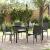 Set de Masă de Grădină 5 pcs Negru 160 x 80 x 73 cm Rattan PE GartenMobel Dekor