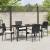 Set de Masă de Grădină 5 pcs Negru 160 x 80 x 73 cm Rattan PE GartenMobel Dekor