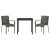 Set de Dining pentru Grădină cu pernă cu pernă 3 pcs Gri 80 x 80 x 73 cm GartenMobel Dekor