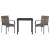 Set de scaune de grădină gri cu pernă 3 pcs Gri 80 x 80 x 73 cm GartenMobel Dekor