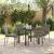 Set de scaune de grădină 4 cu pernă 5 pcs Gri 80 x 80 x 73 cm GartenMobel Dekor