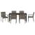Set de scaune de grădină cu pernă 7 pcs Gri 160 x 80 x 73 cm GartenMobel Dekor