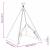 Cort tip teepee Gri Verde mentă Mediu Bumbac & Plastic GartenMobel Dekor