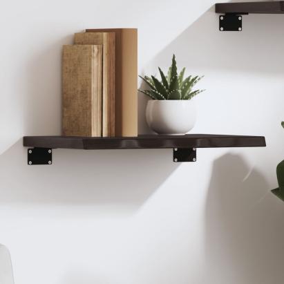 Raft de perete maro închis 40x20x2 cm lemn masiv stejar tratat GartenMobel Dekor