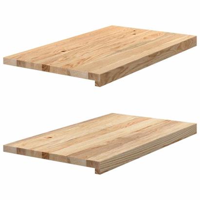 Pervaz 2 buc lemn masiv de stejar netratat 70x40x2 cm GartenMobel Dekor