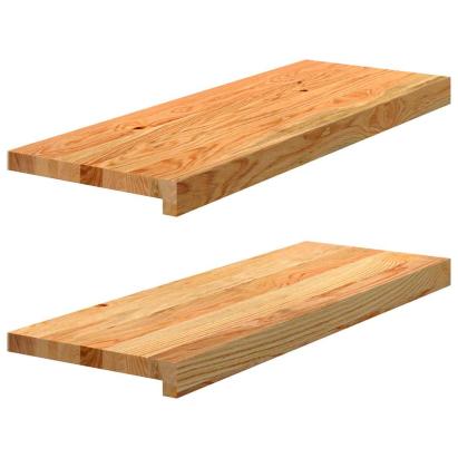 Pervaz 2 buc lemn masiv de maro deschis 70x30x2 cm GartenMobel Dekor