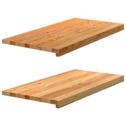 Pervaz 2 buc lemn masiv de maro deschis 80x40x2 cm GartenMobel Dekor
