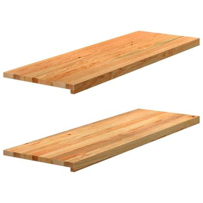 Pervaz 2 buc lemn masiv de maro deschis 120x40x2 cm GartenMobel Dekor